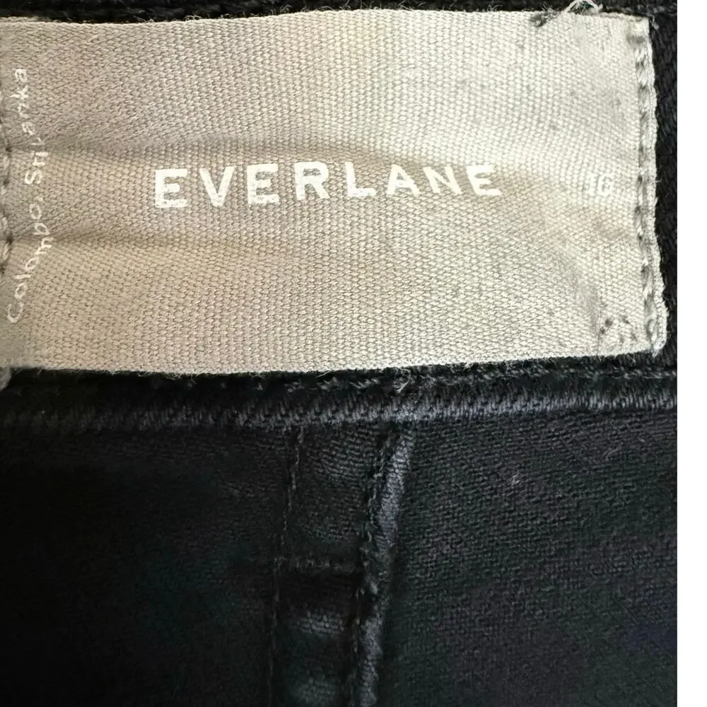 Everlane Straight Leg Crop Short Jeans Black Sz 16